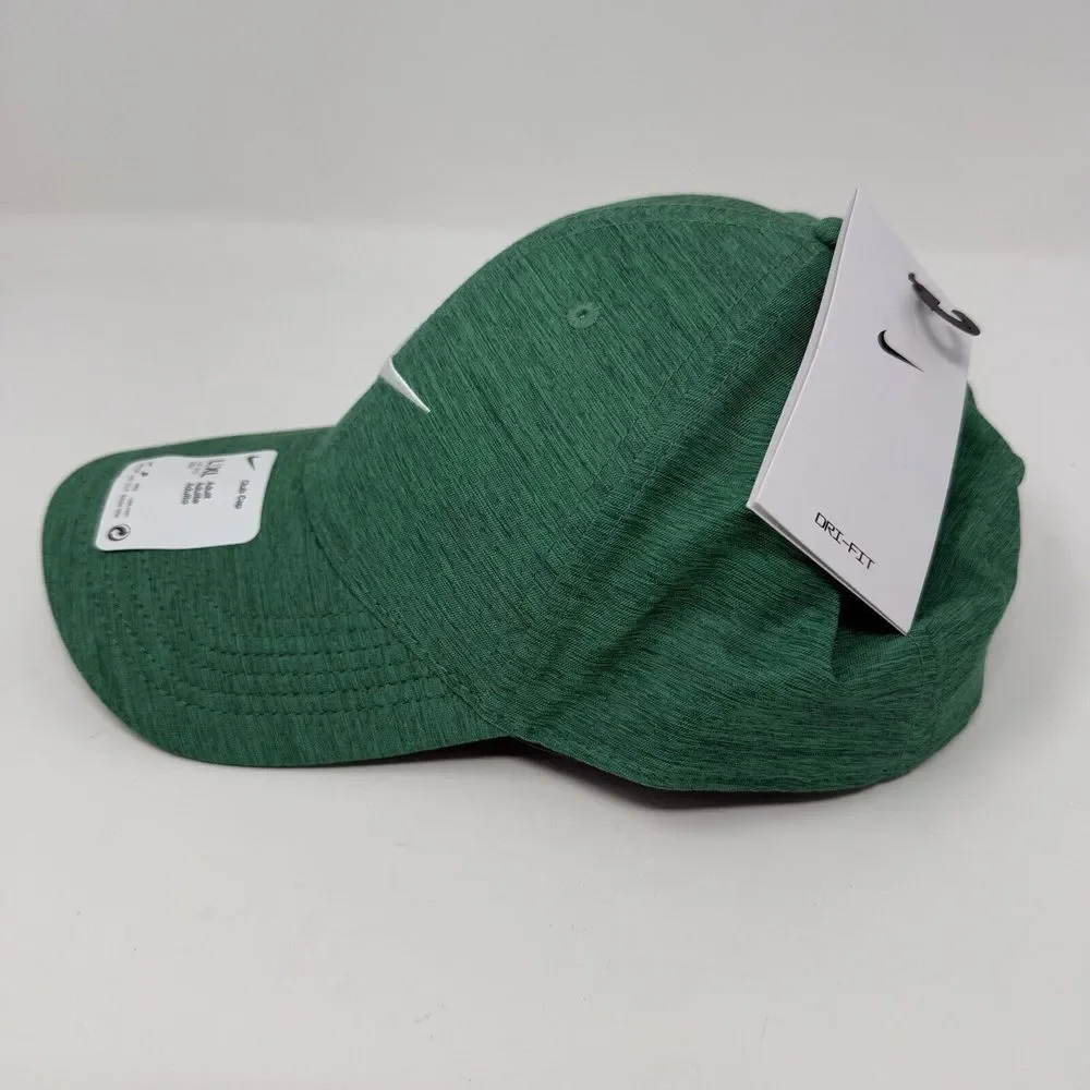 Nike Club Cap Size L/XL Green Adjustable Strapback Swoosh Structured Hat FB6451